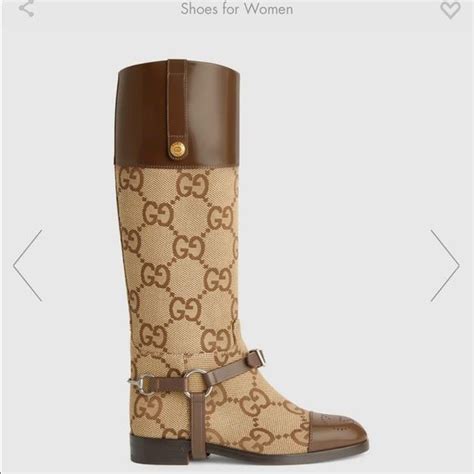 gucci knee-high boot with harness|Gucci print thigh high boots.